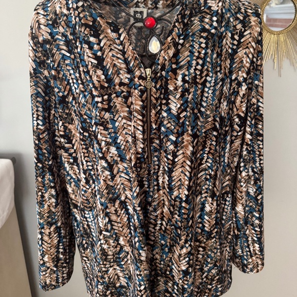 Anne Klein multi color blouse - Picture 1 of 2